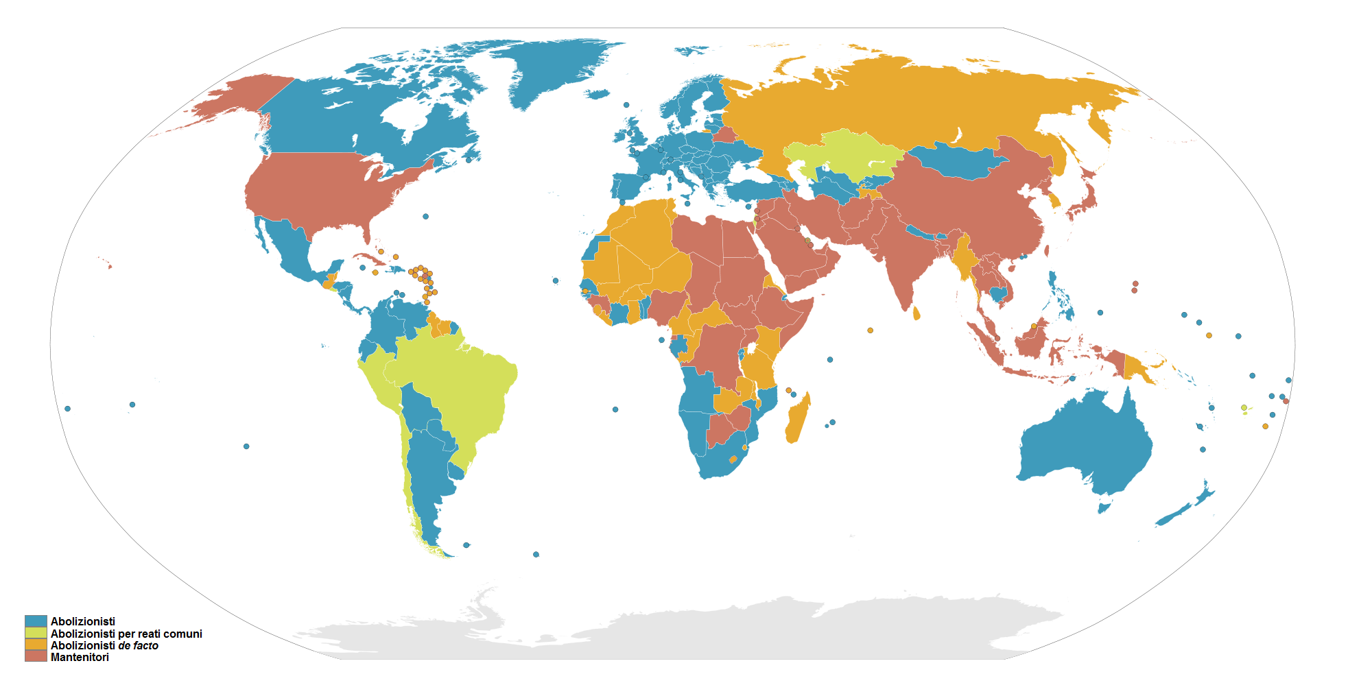 La pena di morte nel mondo - fonte wiki